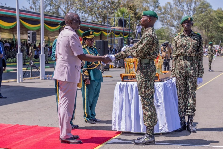 File image of President William Ruto during a NYS parade.
